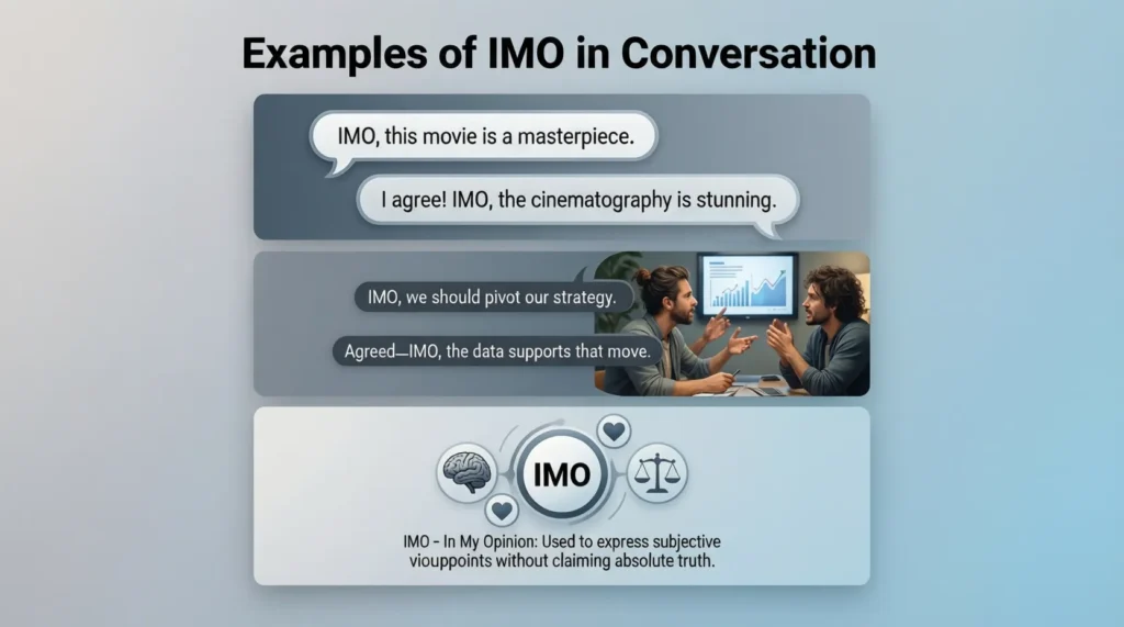 Examples of IMO in Conversation