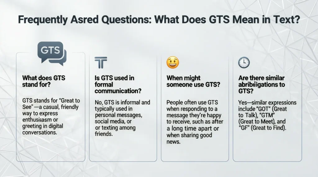 FAQs About GTS Meaning in Text