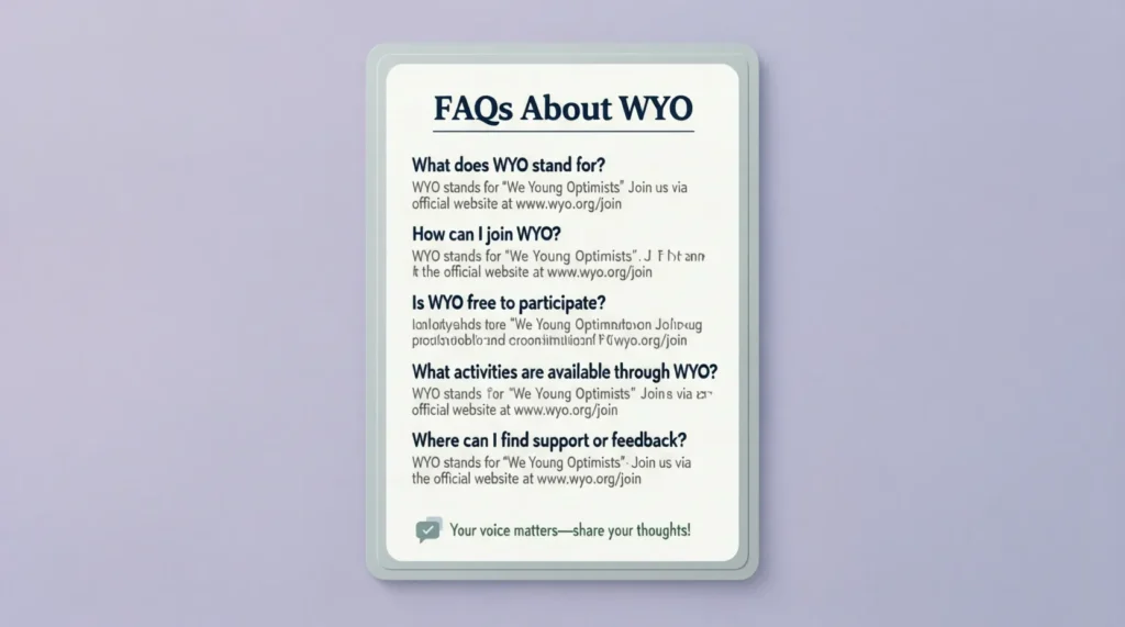 FAQs About WYO