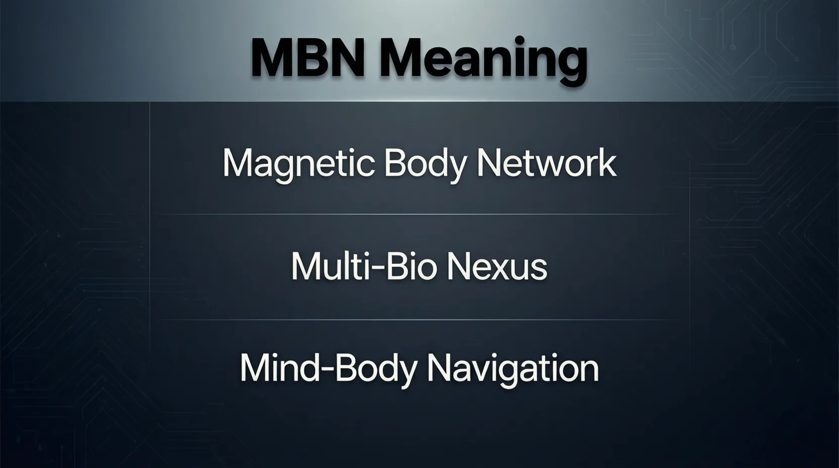 MBN Meaning