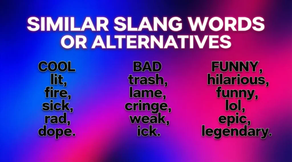 Similar Slang Words or Alternatives