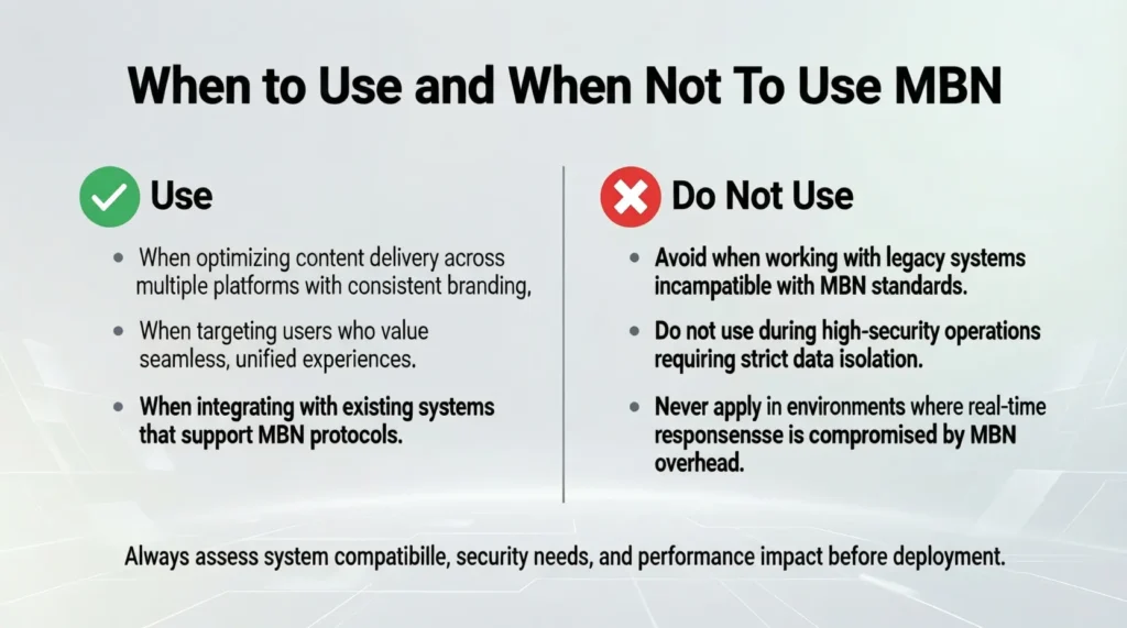 When to Use and When Not to Use “MBN”