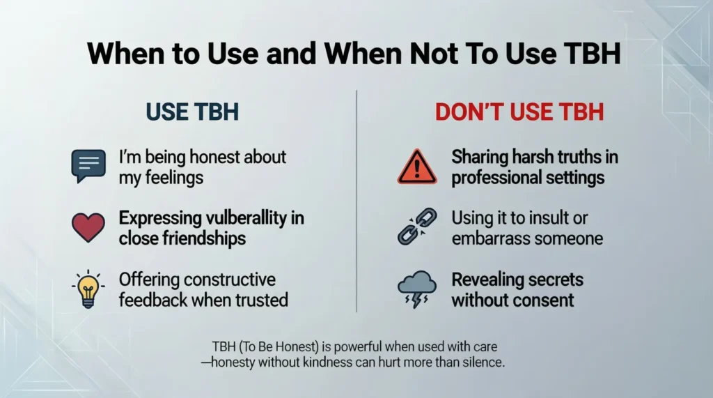 When to Use and When Not to Use TBH