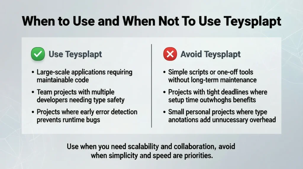 When to Use and When Not to Use TS