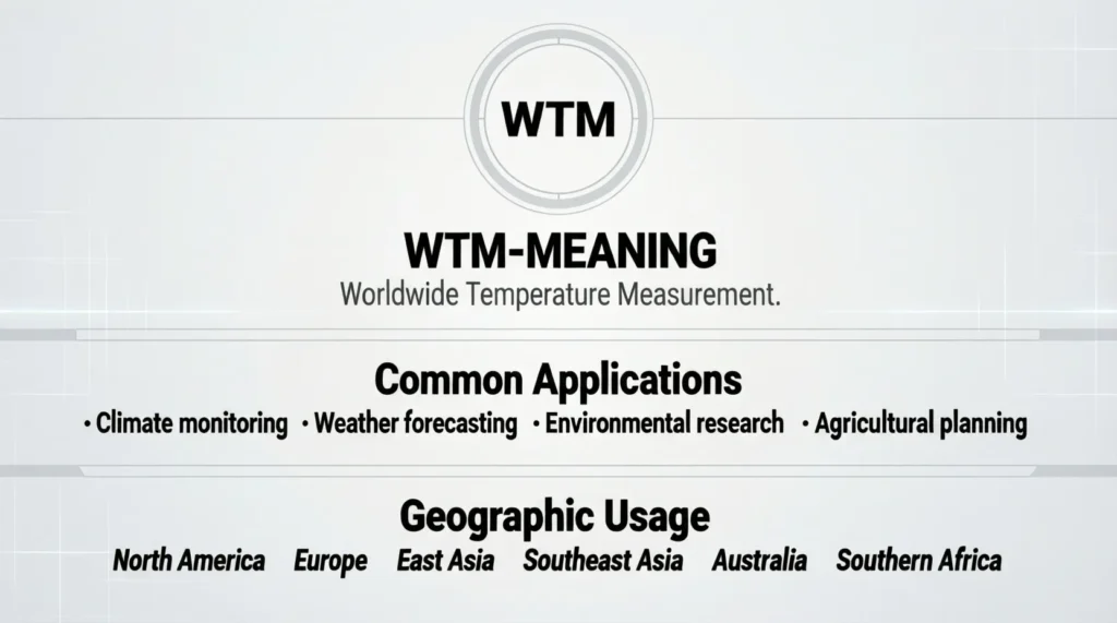 Where Is WTM Commonly Used