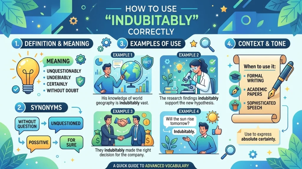 Indubitably Meaning