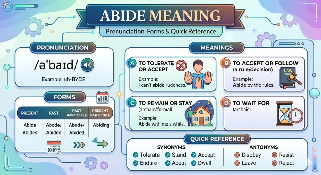 Abide Meaning